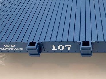 USA Trains White Pass Flat Car - Blue #107