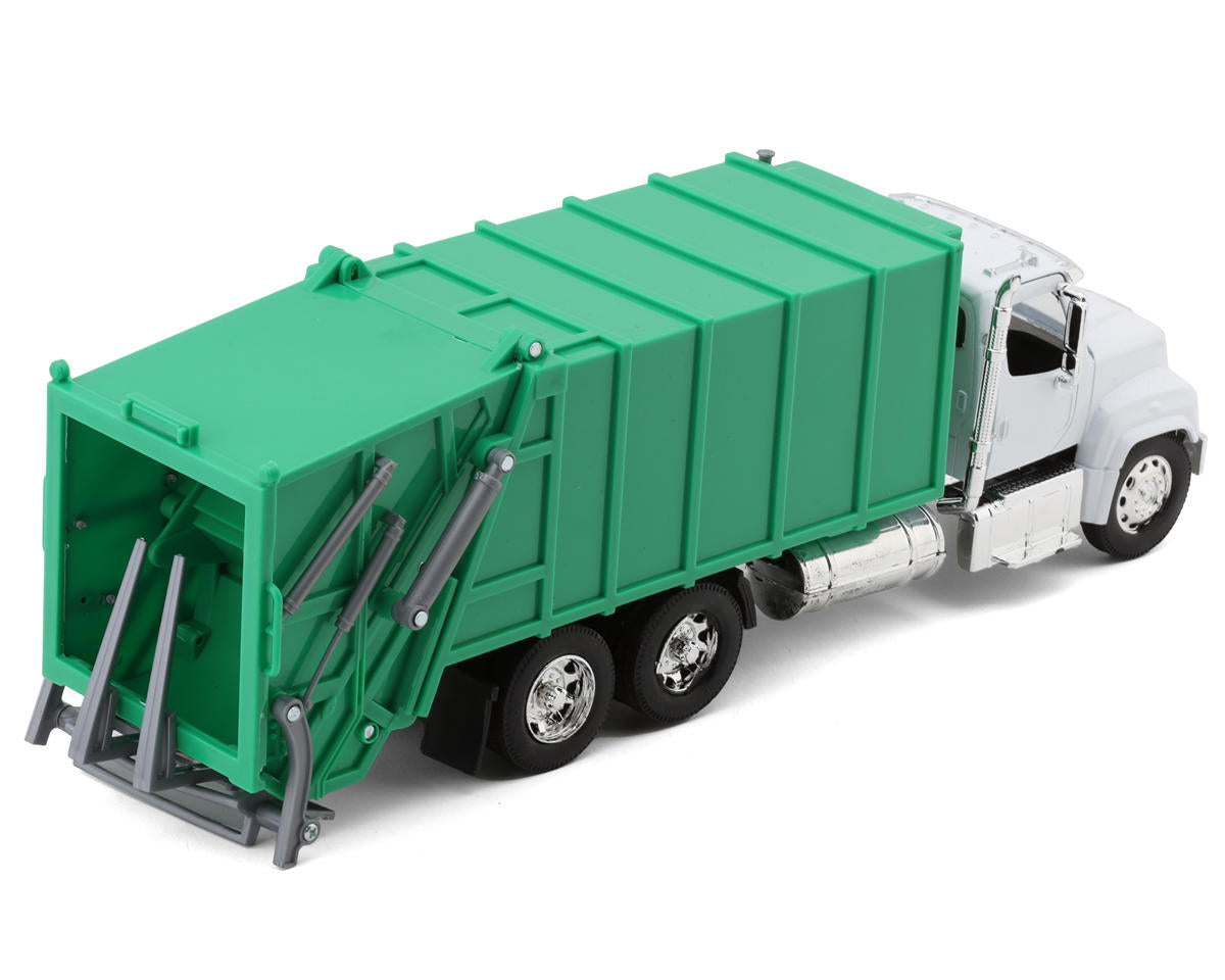 G-Scale Freightliner 114SD Garbage Truck WHITE/GREEN 1/32 Diecast by NEW RAY 11033
