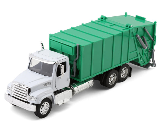 G-Scale Freightliner 114SD Garbage Truck WHITE/GREEN 1/32 Diecast by NEW RAY 11033