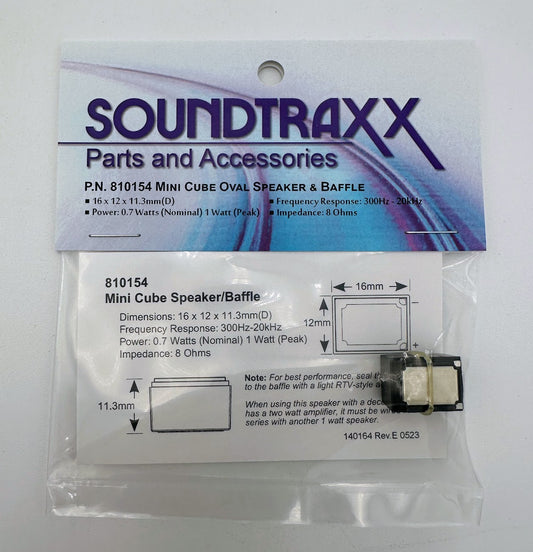 Soundtraxx 810154 - Mini Sugar Cube Speaker and Baffle - HO or N Scale