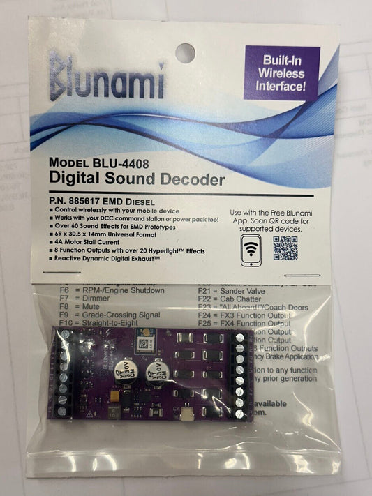 Soundtraxx BLU-4408 885617 Blunami EMD Diesel 8 Function Universal