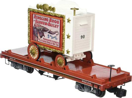 Bachmann 92713 Flat Car with Tableau Wagon - Performing Elephants #107