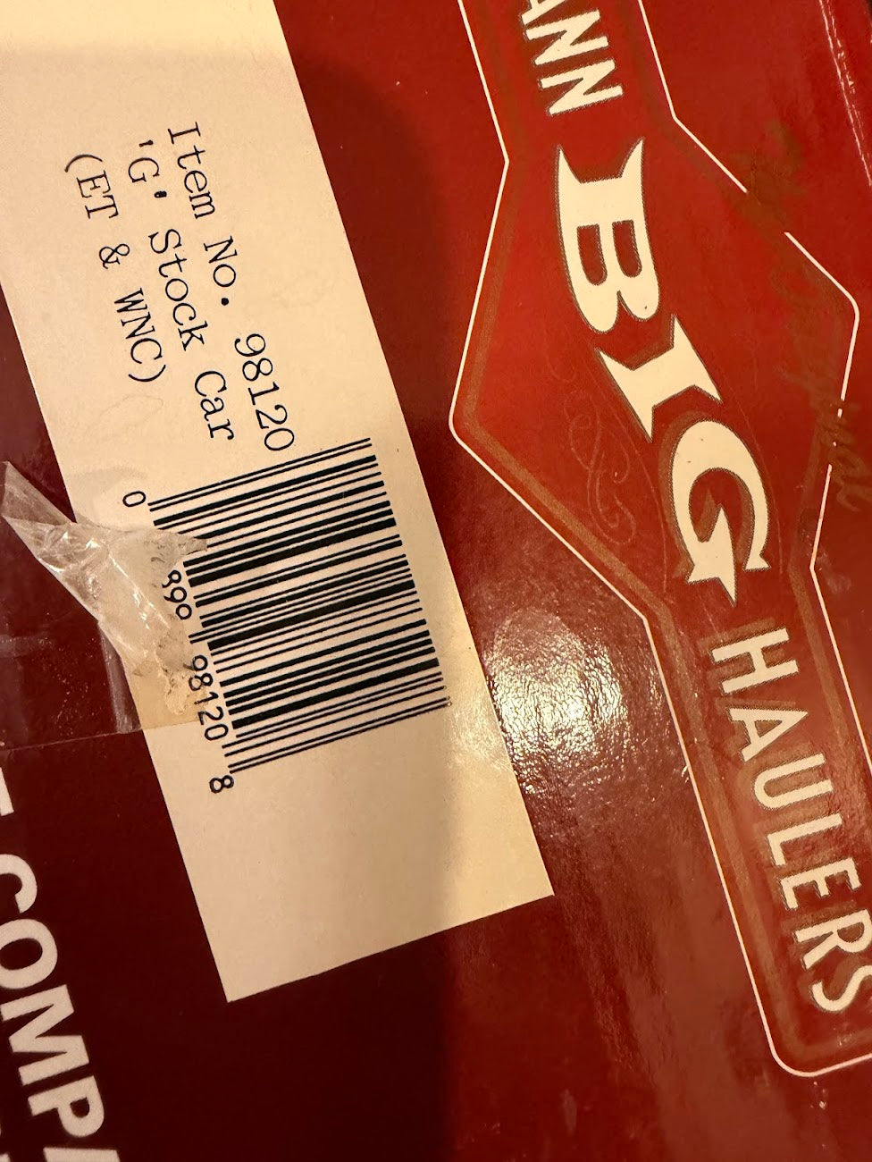 Bachmann Big Haulers G Scale Stock Car 98120 ET & WNC #701 - BROWN