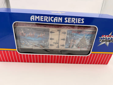 USA Trains EXCLUSIVE WHITE/CREAM COLOR R13042 CHRISTMAS Reefer 2024 "Snowy Village" Holiday Car