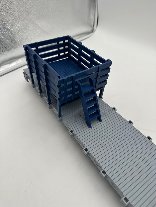 USA Trains Railroad Tie or Work Load Supply Crate Holder for Flat Car, G Scale