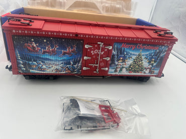 USA Trains EXCLUSIVE RED COLOR R13042 CHRISTMAS Reefer 2024 "Snowy Village" Holiday Car