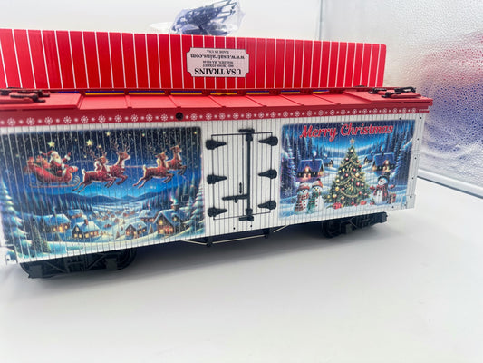 USA Trains EXCLUSIVE SILVER COLOR R13042 CHRISTMAS Reefer 2024 "Snowy Village" Holiday Car
