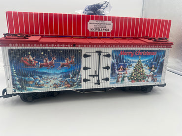 USA Trains EXCLUSIVE SILVER COLOR R13042 CHRISTMAS Reefer 2024 "Snowy Village" Holiday Car