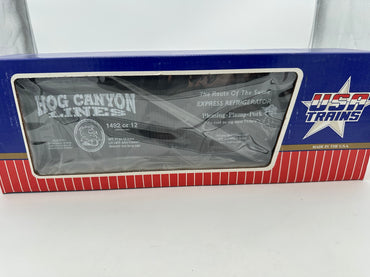 USA Trains Hog Canyon Lines Reefer Boxcar Black - Limited Run