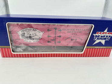 USA Trains Beaver Valley Brewing Company Reefer Pink Boxcar with Metal Wheels - Limited Run