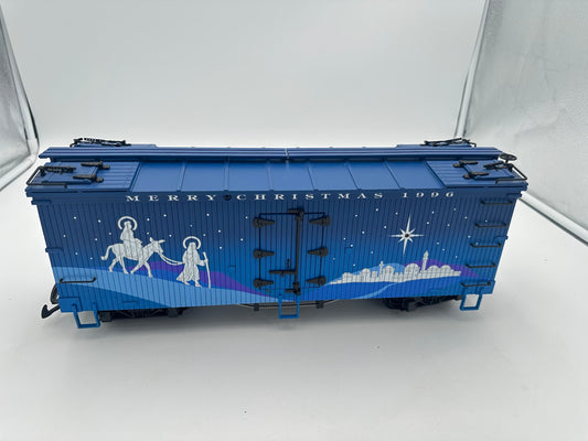 USA Trains R13014 1996 Vintage Christmas Reefer with Joseph and Mary - BLUE