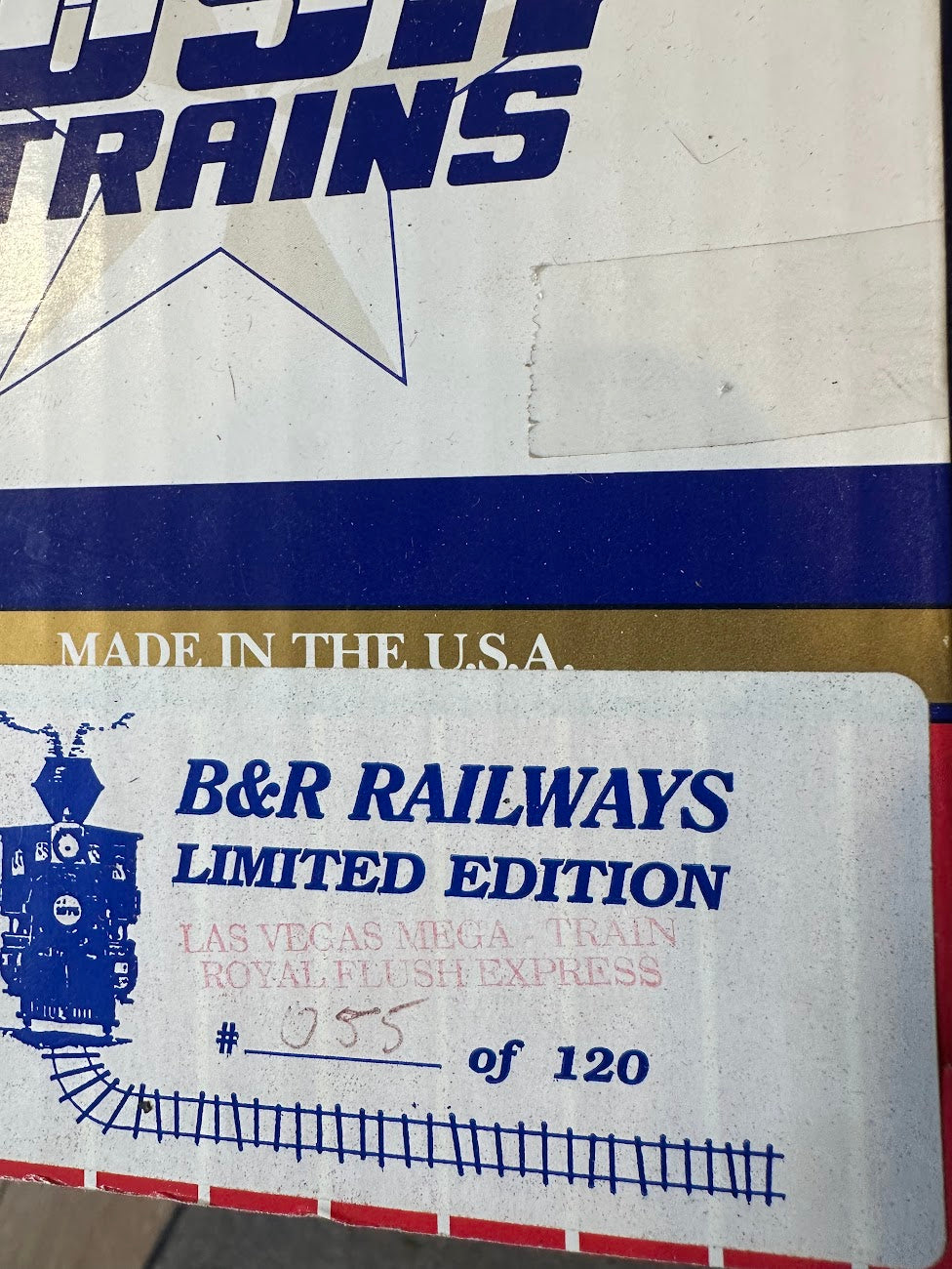USA Trains "B&R Railways" Limited Edition Las Vegas Mega Train Boxcar 55/120