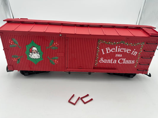 USA Trains Charles Ro 1998 Vintage Christmas Reefer I Believe In Santa Claus - RED