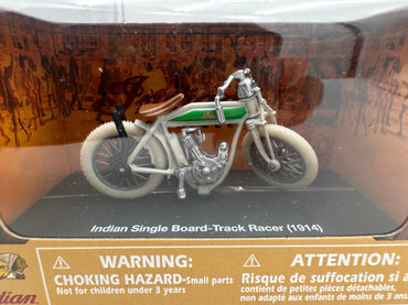 1914 Indian Single Board Track Racer Motorcycle Die Cast with Plastic G scale