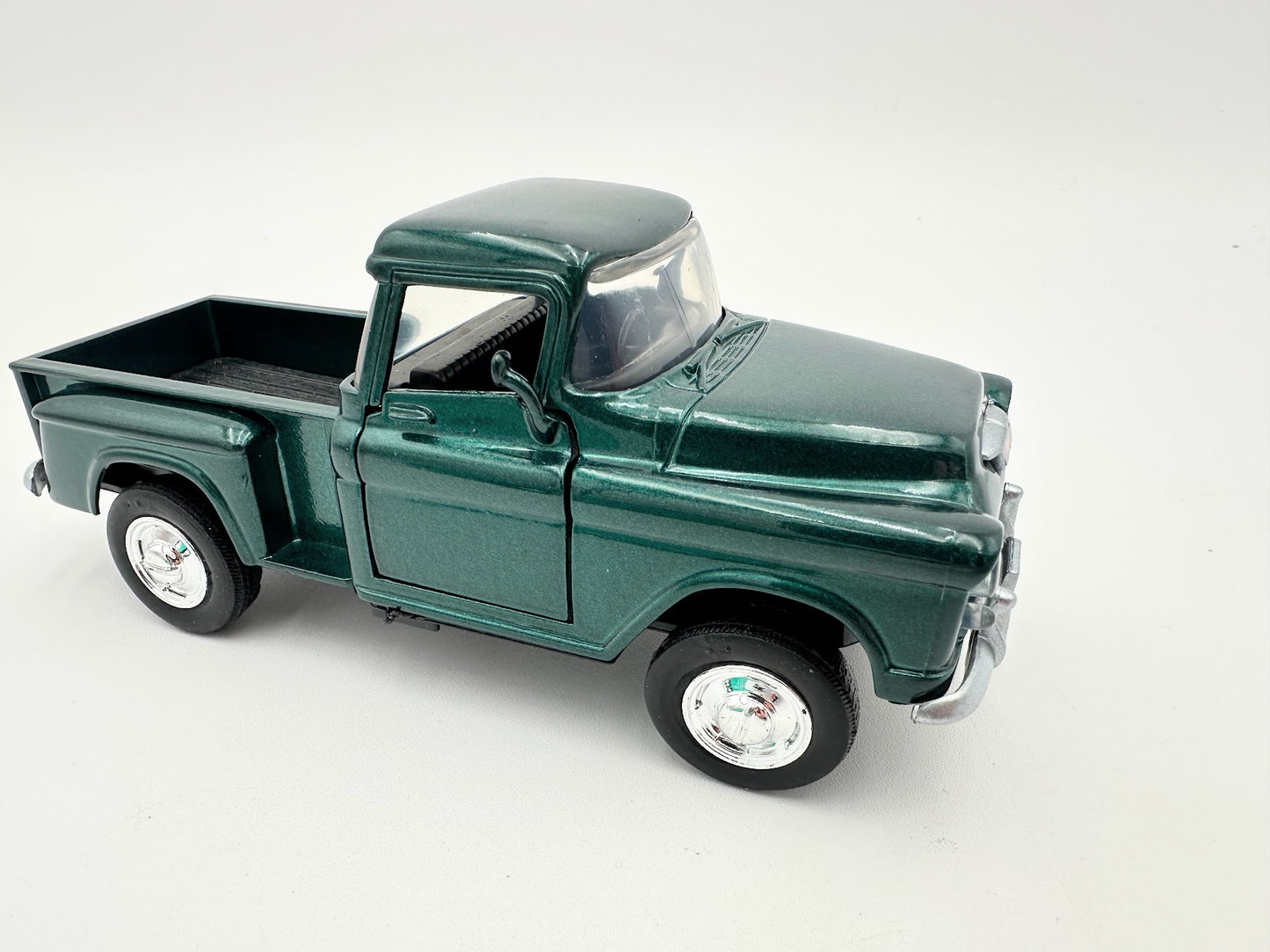 1955 Chevy Stepside Retro Pickup Truck Metallic Green G scale Die Cast Model