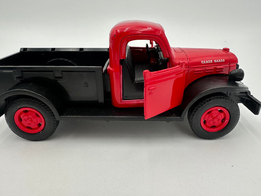 1946 Dodge Power Wagon Pickup Truck Red and Black G scale Die Cast Model