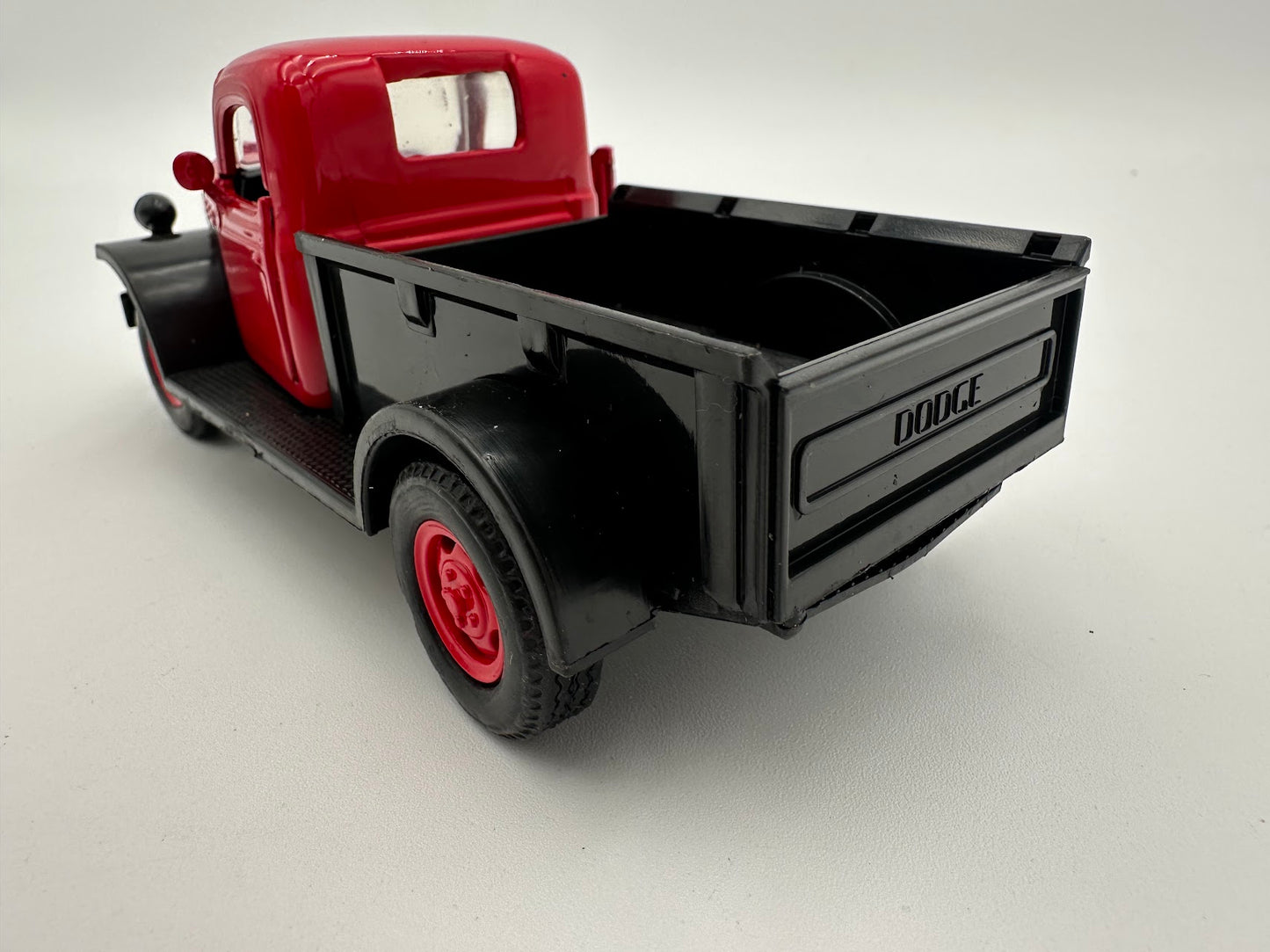 1946 Dodge Power Wagon Pickup Truck Red and Black G scale Die Cast Model