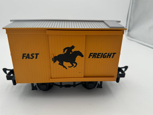 BACHMANN Lil Big Hauler "Fast Freight" Yellow Freight Car