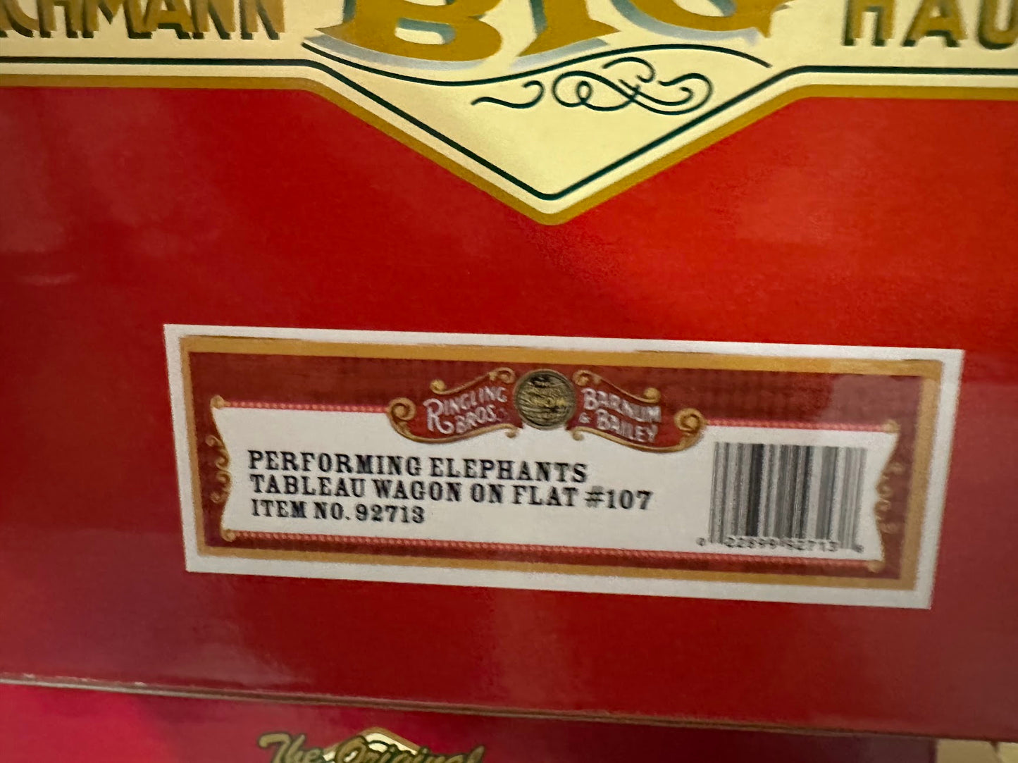 Bachmann 92713 Flat Car with Tableau Wagon - Performing Elephants #107