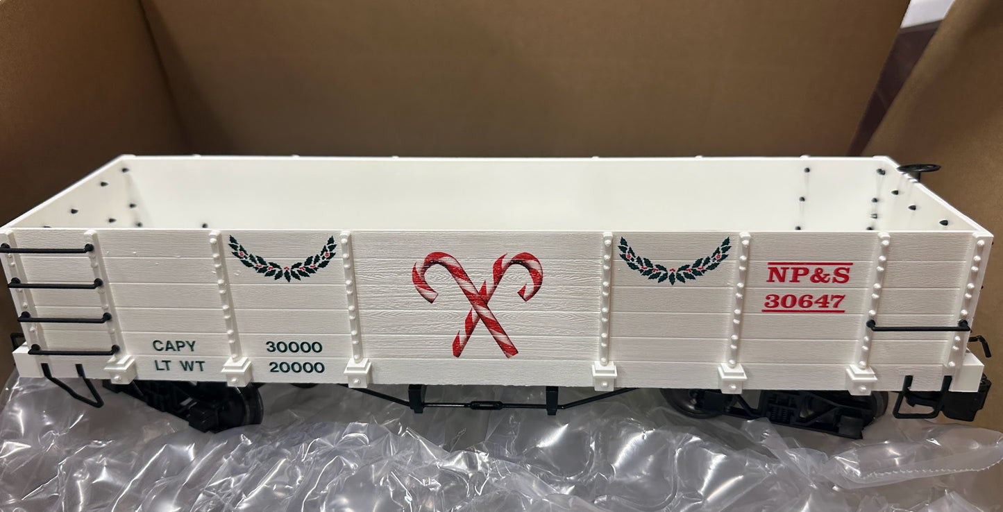 Bachmann North Pole & Southern Christmas Car Gondola #30647 with Metal Wheels