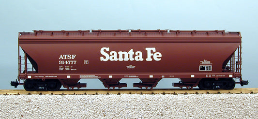 USA Trains R14102 ATSF Santa Fe 4-BAY Center Flow Covered Hopper - BROWN