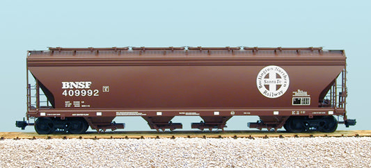 USA Trains R14103 BNSF 4-BAY Center Flow Covered Hopper - MINERAL BROWN