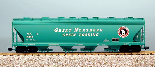 USA Trains R14108 Great Northern 4-BAY Center Flow Covered Hopper - GREEN