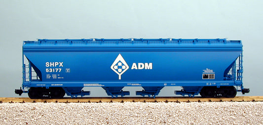 USA Trains R14125 ADMX 4-BAY Center Flow Covered Hopper - BLUE