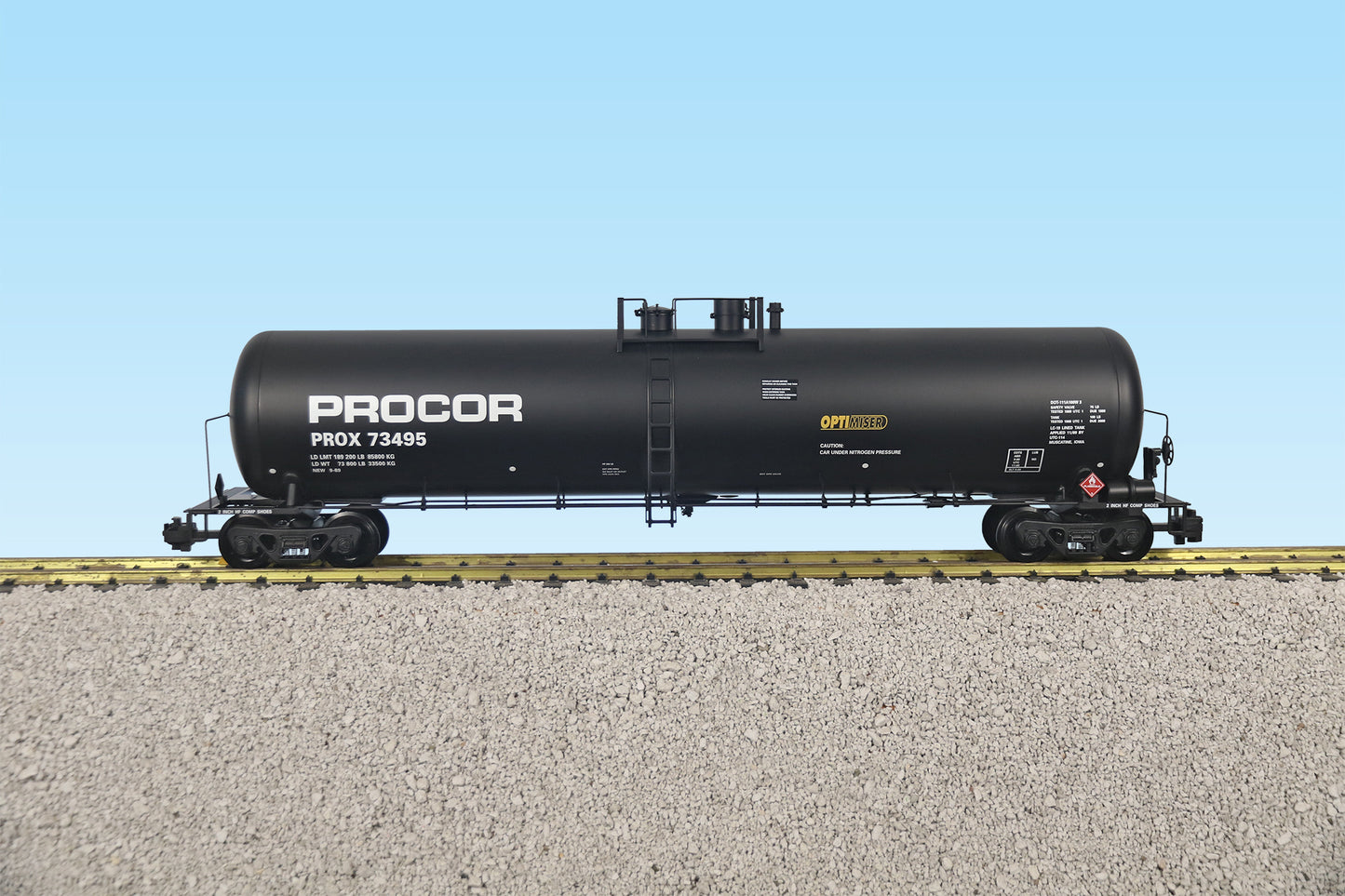USA Trains PROCOR 55' Modern Tank Car BLACK- R15179