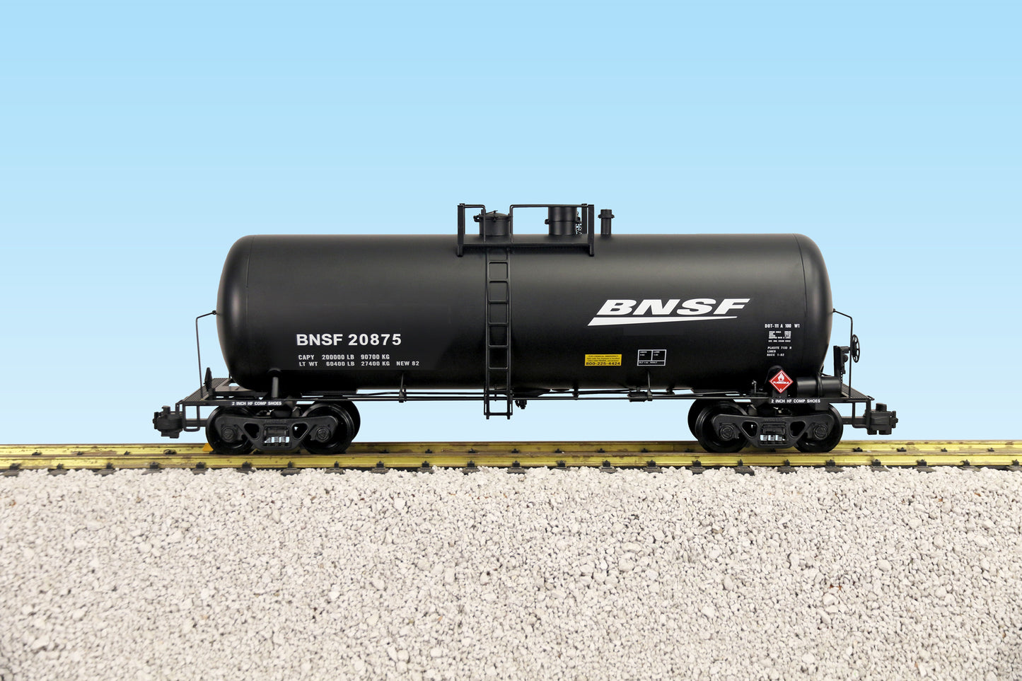USA Trains BNSF 42' Tank Car BLACK - R15270, Road 20876