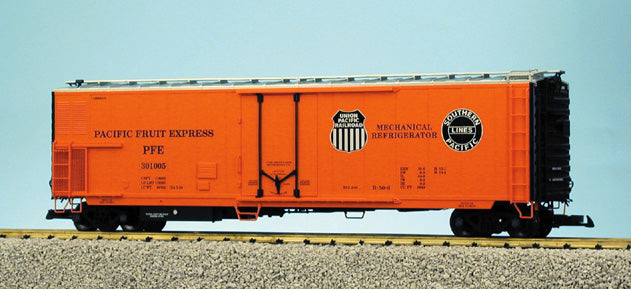 USA Trains R16708 PACIFIC FRUIT EXPRESS SP/UP 50' Reefer Car - Orange