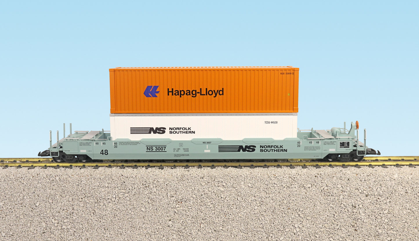 USA TRAINS INTERMODAL Flat Car with 3 Containers - R17119 Norfolk Southern #2