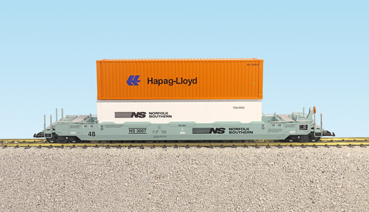 USA TRAINS INTERMODAL Flat Car with 3 Containers - R17119 Norfolk Southern #2