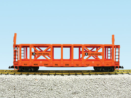 USA Trains R17223 Illinois Central Two-Tier Auto Carrier Flat Car -Orange