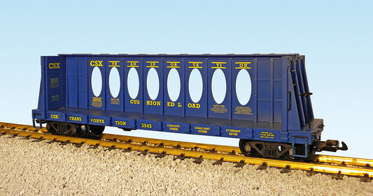 USA Trains G Scale CENTER I-BEAM FLAT CAR CSX R17410 - BLUE