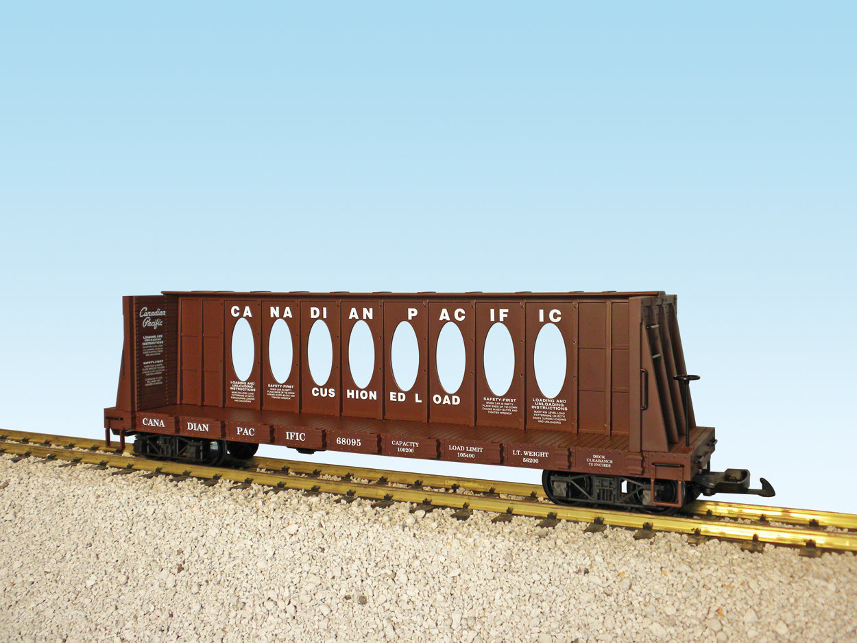 USA Trains G Scale R17416B Canadian Pacific CENTER I-BEAM Flat Car BC Red #68098