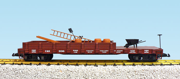 USA Trains C&S Colorado and Southern Work Flatcar with Load of Tools R1827