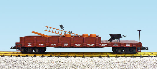 USA Trains C&S Colorado and Southern Work Flatcar with Load of Tools R1827