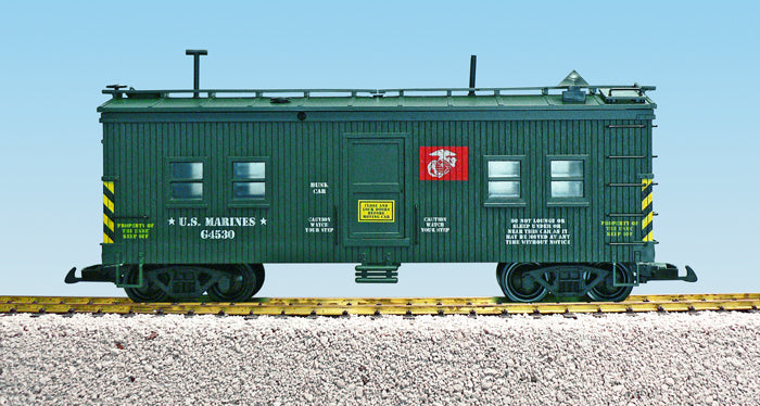 USA Trains USMC Marines Bunk Car - Green - R1833