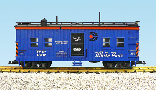 USA Trains White Pass Bunk Car, Blue - R1838