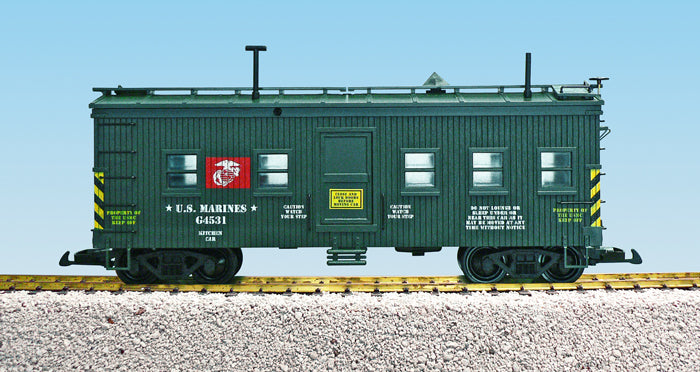 USA Trains USMC Marine Corps Kitchen Car, Green - R1843