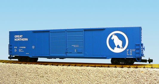 USA TRAINS R19404B GREAT NORTHERN 60' Double Door Box Car BLUE/SILVER boxcar