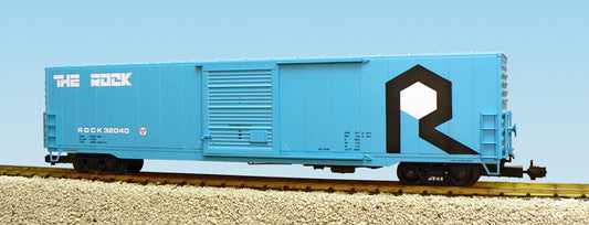 USA TRAINS R19421A ROCK ISLAND 60' Single Door Box Car Blue boxcar