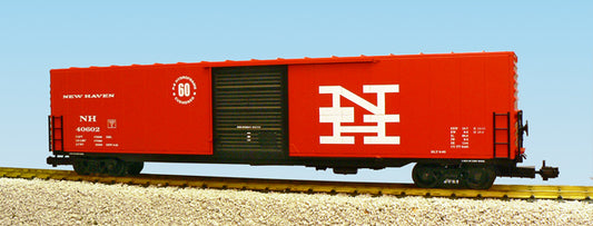 USA TRAINS R19424A NEW HAVEN 60' Single Door Box Car ORANGE/BLACK boxcar