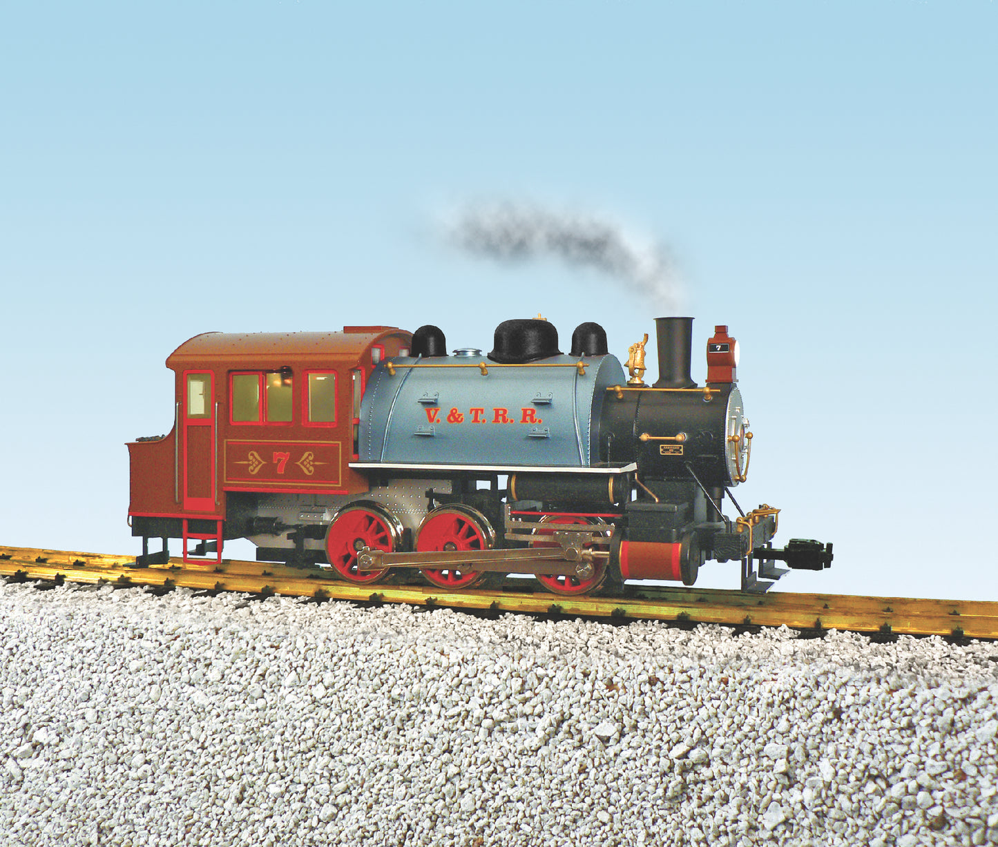 USA Trains R20061 VIRGINIA & TRUCKEE #7 DOCKSIDE 0-6-0 T Steam Locomotive with Smoke/Sound