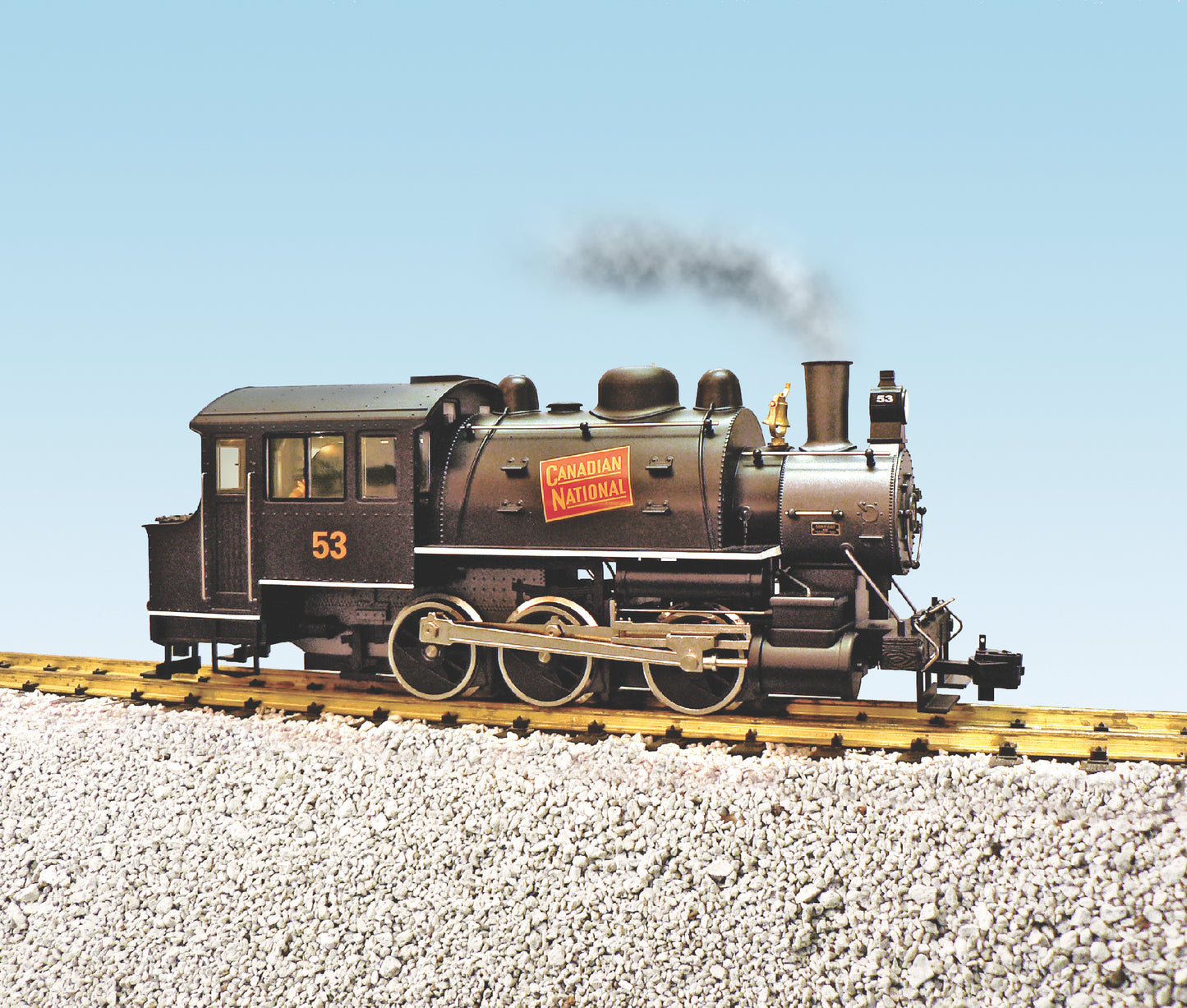USA Trains R20066 CANADIAN NATIONAL #53 DOCKSIDE 0-6-0 T Steam Locomotive with Smoke/Sound