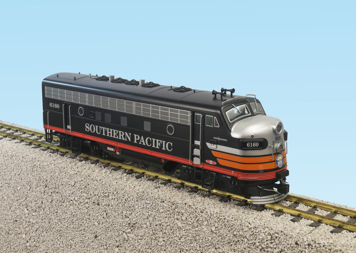 USA Trains R22387 SOUTHERN PACIFIC F7 A UNIT BLACK WIDOW Diesel Locomotive
