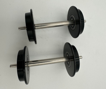 G Scale BALL BEARING Roll-EZ BLACK Metal Wheels - 1 Pairs / 2 Axles
