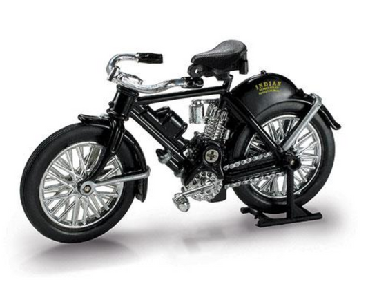 1906 Indian Camel Back Single Motorcycle Die Cast with Plastic G scale Model