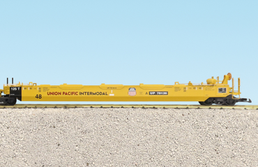USA TRAINS INTERMODAL 3 UNIT Articulated Set - Yellow Union Pacific R17163 - No Containers